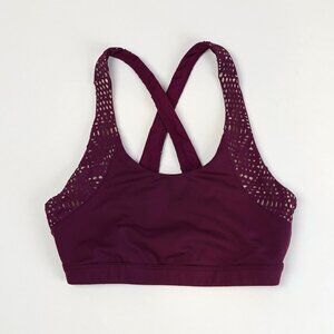 Alo Yoga Purple Patina Laser Cutout Sports Bra - Size Small